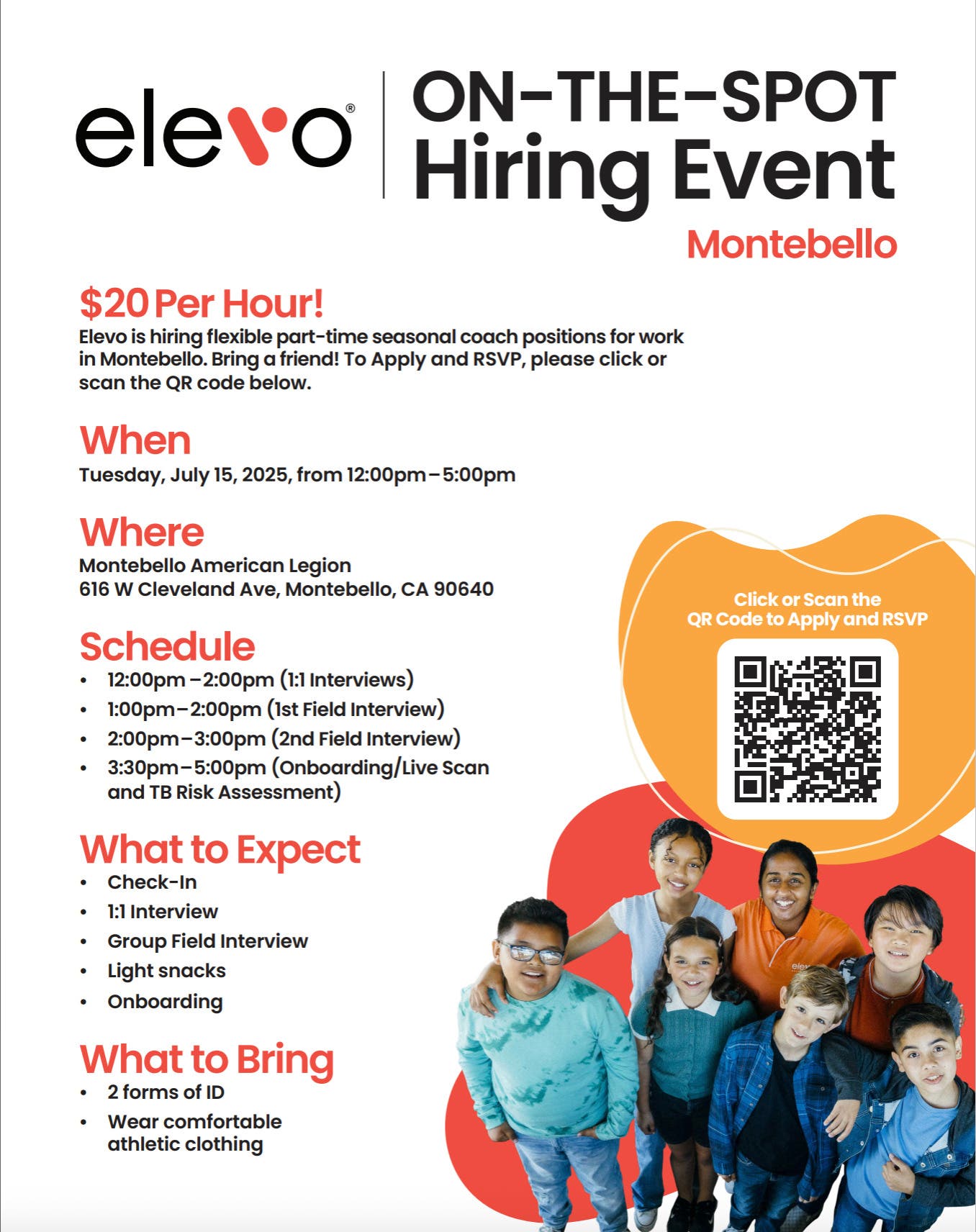 Montebello Hiring Event for After-School Sports Coaches