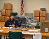 David McCaffrey, Director Somers Municipal Veterans Services set up and ready for the veteran coat distribution to begin on Saturday, 12/21/2019 at 2:00 p.m.