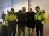 Our Somers' folks (Somers Dept of Public Works (Left - Chris Atkinson, Right -  Nick Jennings) getting a pic with the President of Massachusetts Military Support Foundation, Inc.