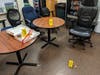 What remained of the doughnuts was marked as evidence by Braintree police. 