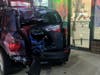 An SUV crashed into Dave's Barber Shop on Grove Street in Braintree Friday afternoon.