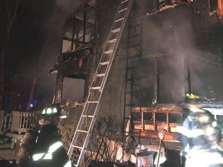 The two-alarm fire took Stoughton and neighboring firefighters almost three hours to put out because there weren't any fire hydrants on the street​, Deputy Fire Chief Scott Breen said.