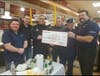 The Foxborough Stop & Shop also donated $250 to the Joseph Andruzzi Foundation, which gives financial support to cancer victims and their family, on behalf of the police department.