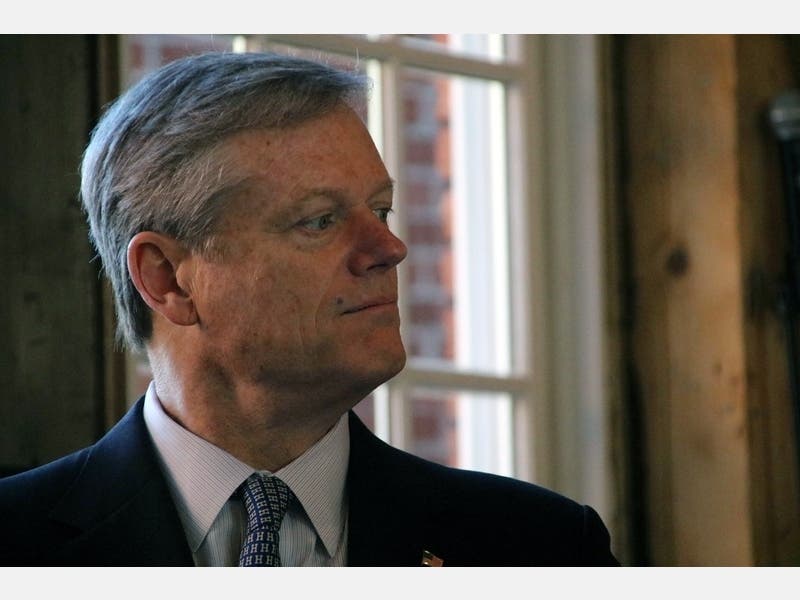 Gov. Charlie Baker in a news conference Friday told Massachusetts residents to expect a new coronavirus surge between April 10 and 20.
