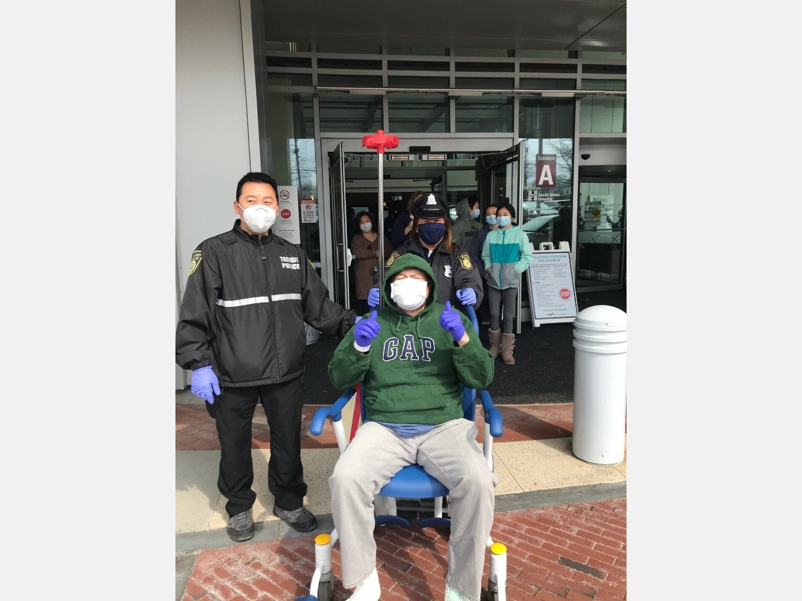 MBTA Officer Chi Keung, of Braintree has recovered from the coronavirus and was escorted home by a police motorcade.