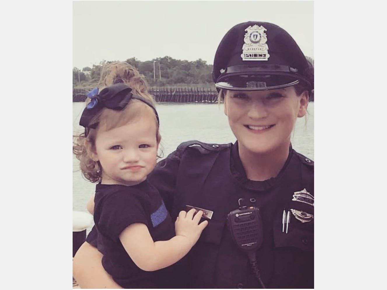 Foxborough's Jenna Carew is a third-generation police officer who's handled the new coronavirus crisis with a "caring and loving" attitude.