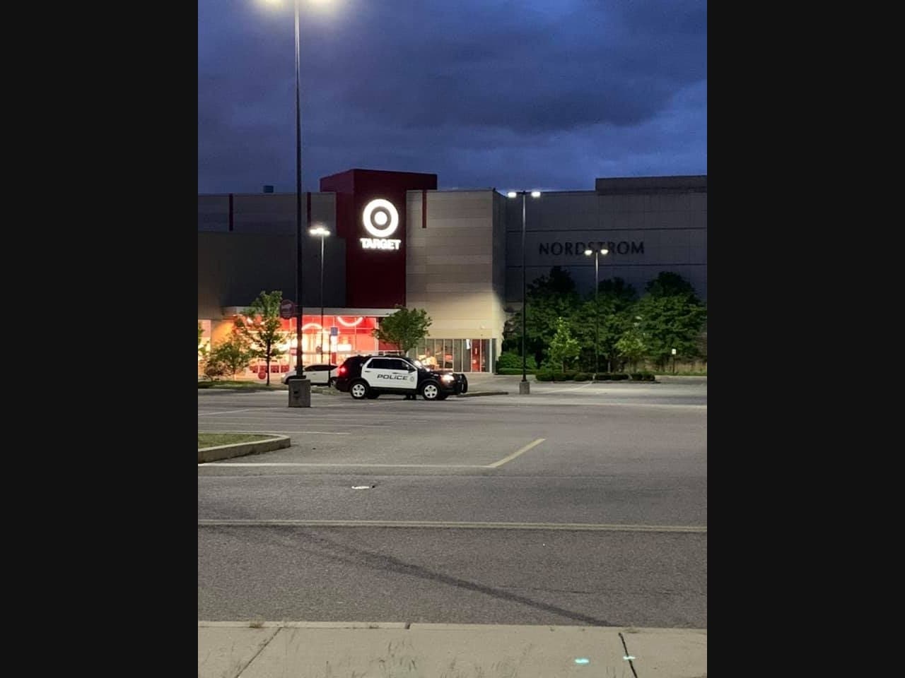 Local police descended on the South Shore Plaza on Monday night after hearing social media chatter about people planning to loot the mall.