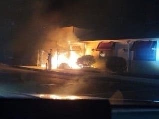 Around 4:30 a.m., firefighters were called to the pub at 99 Belmont St. for a report of a mulch fire. 