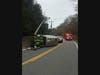 Two people were injured when their van crashed into a utility pole on Woods Hole Road in Falmouth, fire officials said.