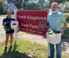 OSCW Donation to NK Food Pantry: Amy Shields, OSCW Coach and Active Kids Manager, delivers the last of the crops from the OSCW garden to Stephen Souls, Operations Manager of the NK Food Pantry.
