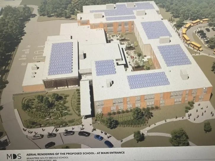 The 146,000-square-foot building will be constructed behind the existing school​. It was approved via a $63 million debt exclusion that Braintree voters supported in a special election last fall. ​