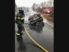Fire officials said the crash happened around 2:30 p.m. The car rolled over on the off-ramp from Route 28 northbound to Thomas B. Landers Road.