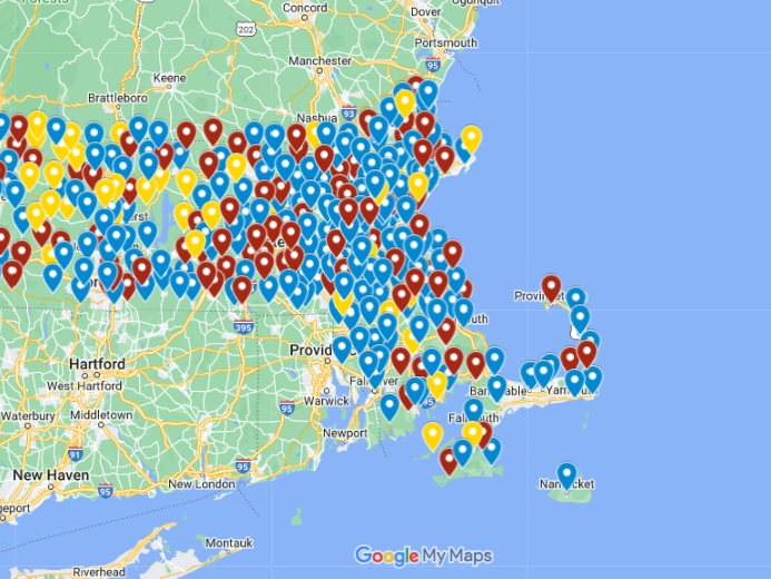 On Thursday, state data showed COVID-19 case rates decreasing in 59.2 percent of Massachusetts cities and towns. In total, 199 Massachusetts towns saw declining case counts, 99 saw an increase, and 38 saw no change.

