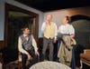 (left to right) Jim Quickstad of Berkeley Heights as Colonel Pickering, Rick Brown of Verona as Professor Henry Higgins, and Eileen McShane of Bernardsville as Mrs. Pearce