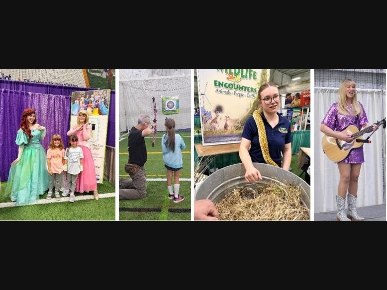 Participants at The Expo got to sing and dance with Party Palace, shot an arrow with Elkins Fish and Game Club, and touched wild animals with Wildlife Encounters and Morphs and Milestones. 