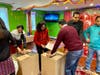 HGD2019 Lead Volunteer Sirisha is decorating and packaging gift boxes for foster care children.