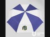 Blue and White 42 inch umbrella with Custom AB LOGO