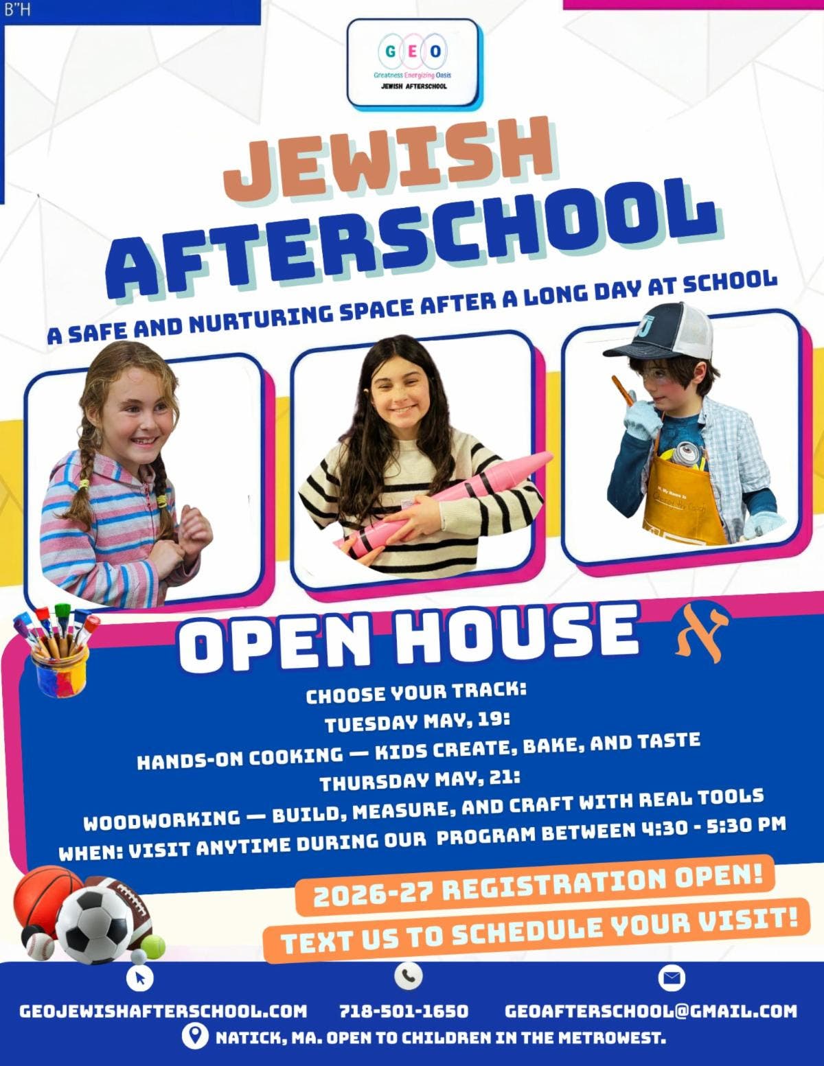 GEO Jewish Afterschool Open House