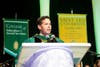 Saint Leo University President Jeffrey D. Senese opens the morning commencement ceremony