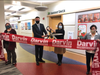  On hand for the ribbon cutting:  Library Youth Services Manager Brandi Smits, Darvin Furniture President Will Harris, Library Board President Joanna Leafblad and Darvin CFO Carol Dizon.