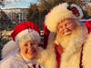 Santa and Mrs. Claus near the White House.