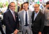 Alan McLaren, CEO of the Herb Chambers Companies; Josh Currier of The Jimmy Fund; Herb Chambers. 
