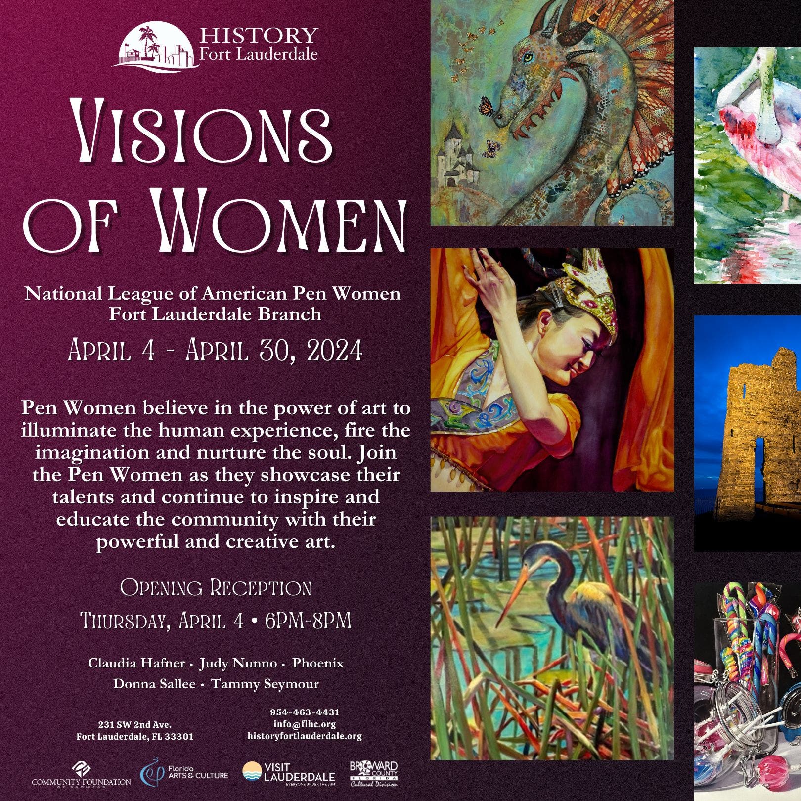 Apr 4 | History Fort Lauderdale Presents "Visions of Women" Exhibit Artists  Meet & Greet | Aventura, FL Patch