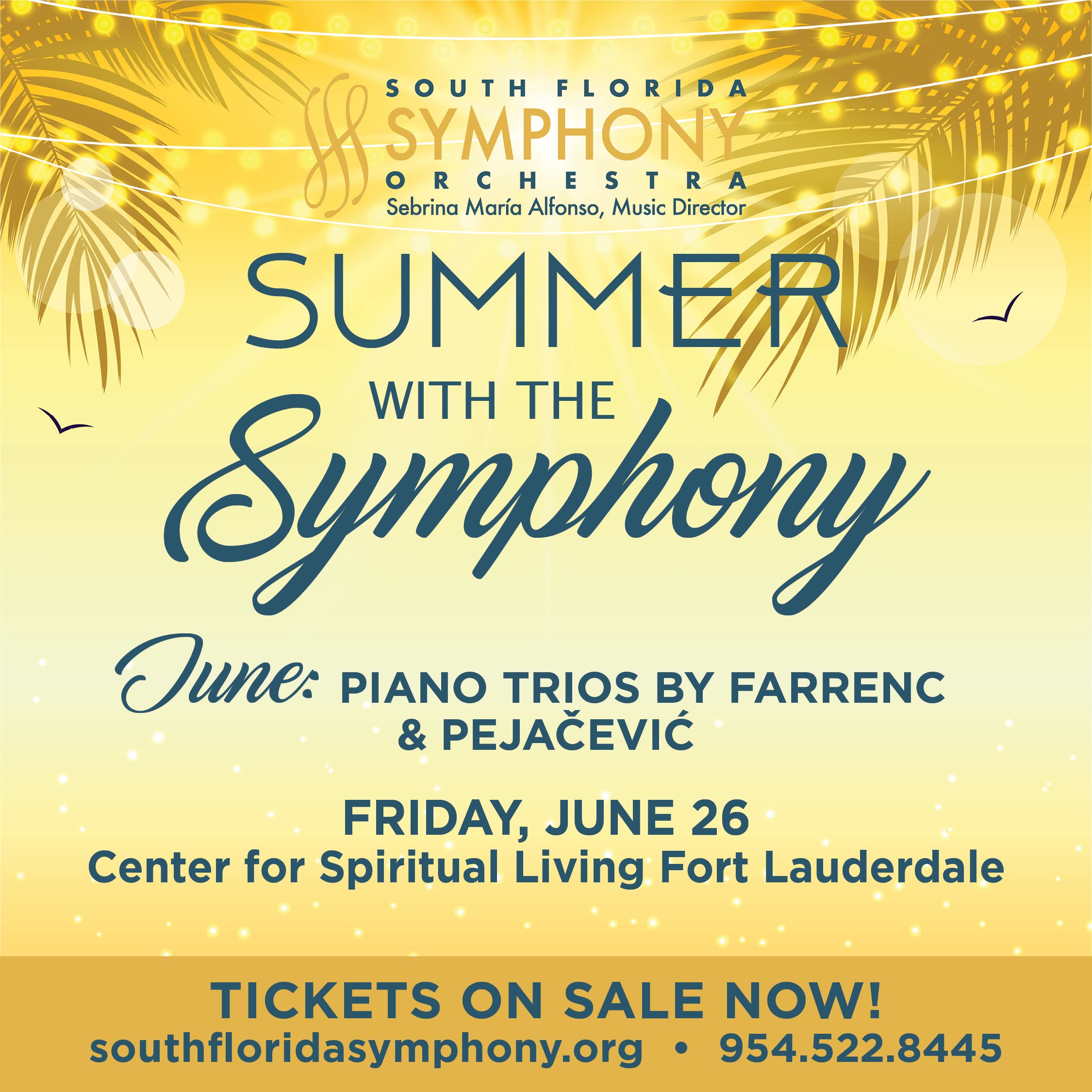 South Florida Symphony Orchestra’s Summer Chamber Music Series – Farrenc & Pejačević