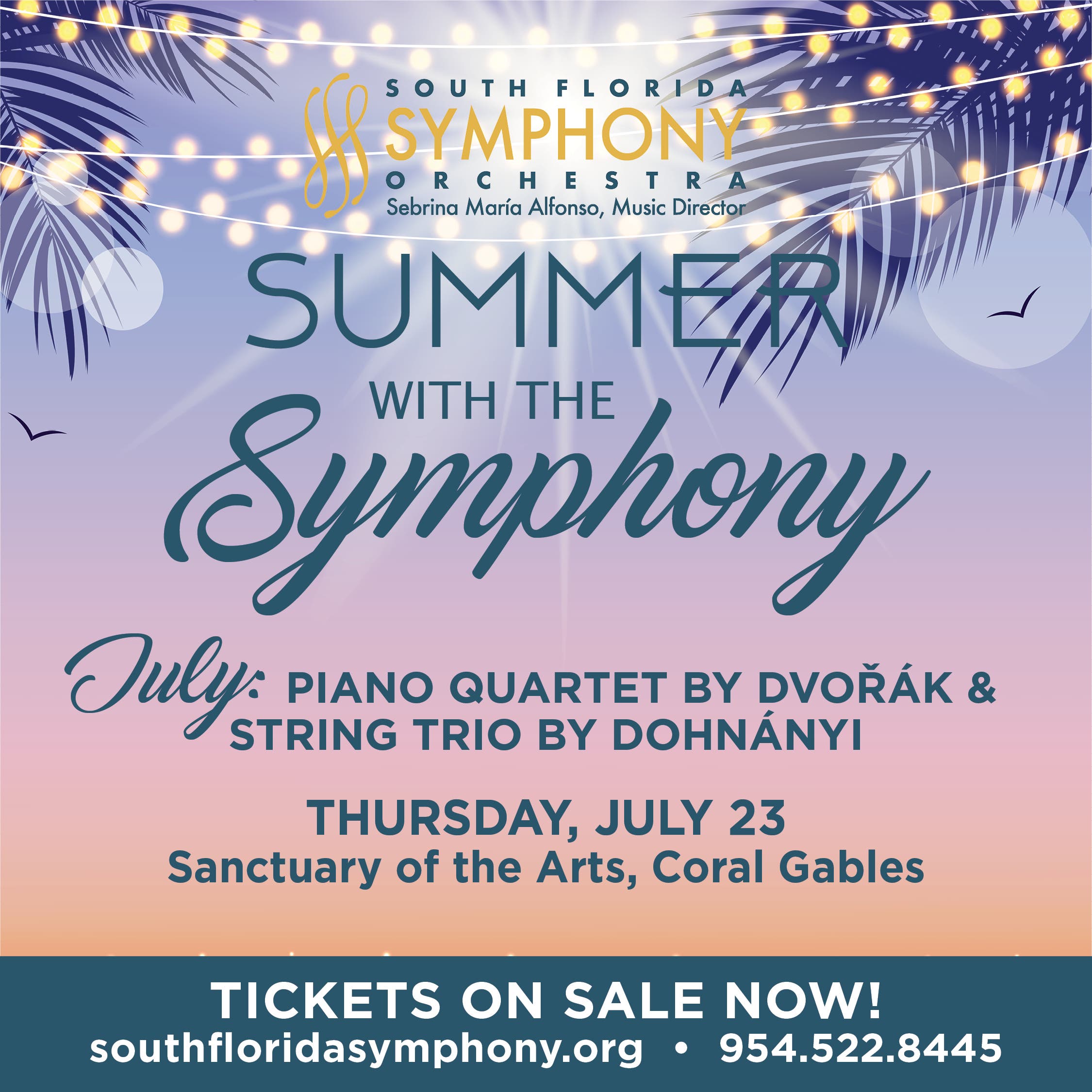 South Florida Symphony Orchestra’s Summer Chamber Music Series – Dohnányi & Dvořák