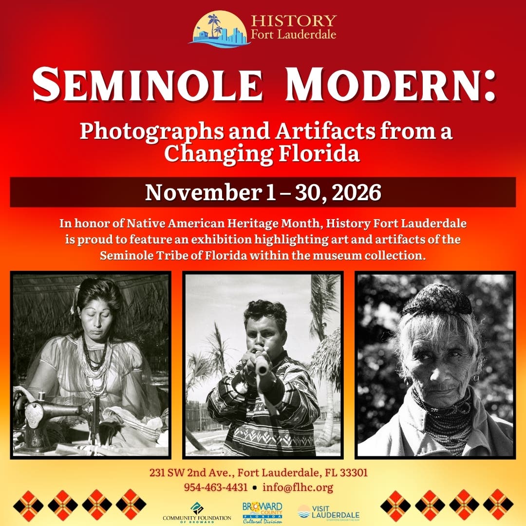 “Seminole Modern: Photographs and Artifacts from a Changing Florida” Exhibit at HFL