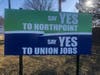 NorthPoint's signs do not have the union "bug."