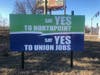 NorthPoint's signs do not have the union "bug."