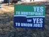 NorthPoint's signs do not have the union "bug."