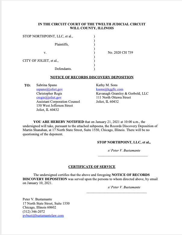 Stop NorthPoint Subpoenas Shanahan Stop NorthPoint Subpoenas Shanahan