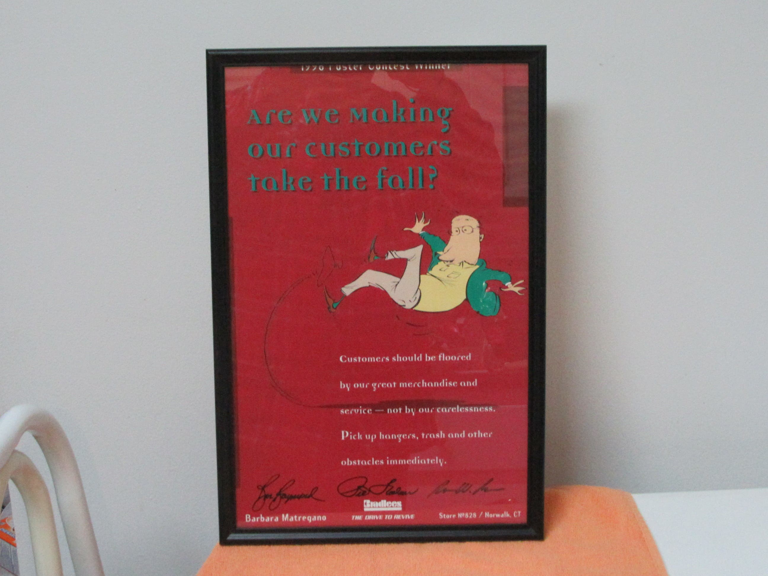 vintage Bradlees dept. store workplace poster