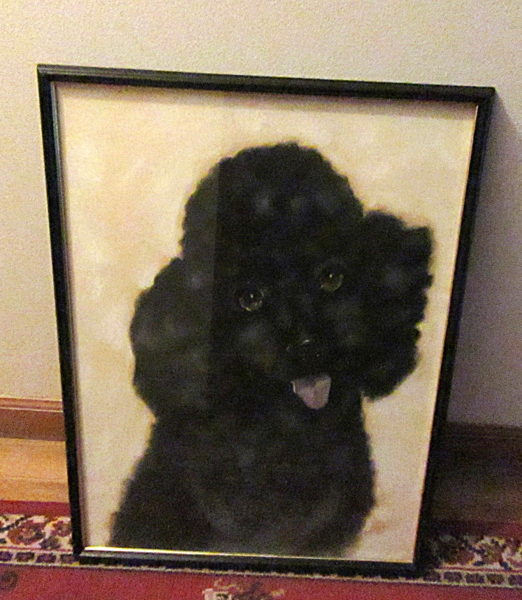 vintage black frame with glass