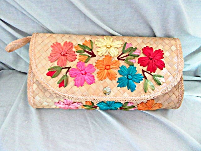 vintage summer clutch bag