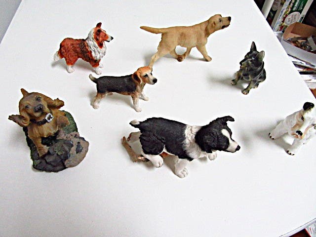 vintage dog knick-knacks