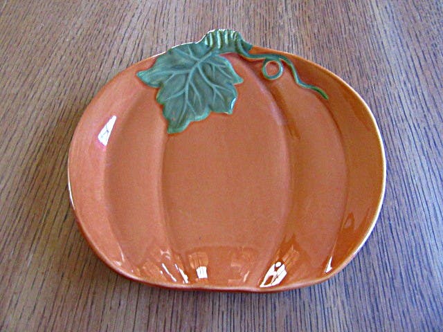 pumpkin dessert plate