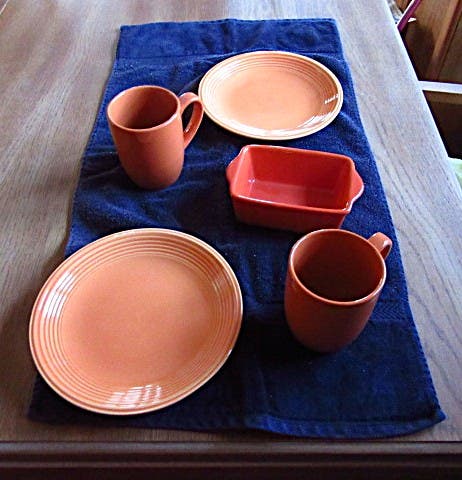 orange kitchen items