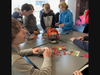 Students worked together in groups to design products to deflect (or absorb) a force to improve helmet safety.  Student designs were then tested using a croquet ball