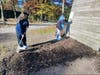 Centenary University students provide outdoor cleanup at the YMCA's Camp Bernie as part of Cyclones Care Day.