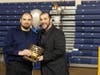 Chris Burdge with John Garriques, men’s wrestling coach