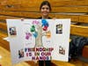 Jimena Flores displays her first place preschool lesson plan design.