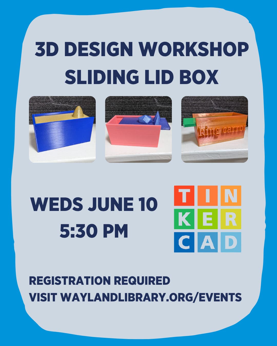 3D Design Workshop - Sliding lid box