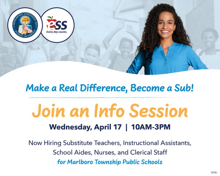 Apr 17 | Marlboro Schools Needs Substitutes! | Marlboro, NJ Patch