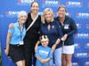 Swim Across America - Fairfield County also honors cancer survivors like Nancy Carr (left) and six-year-old Willa Kosh "Queen Willa" (center), pictured with Olympic swimmers Cristina  Teuscher, Donna de Varona and Janel Jorgensen McArdle.