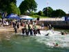 Hundreds of swimmers participated in the 19th annual Swim Across America - Fairfield County open water swim to make waves to fight cancer and raise crucial funds for the swim's local beneficiary Alliance for Cancer Gene Therapy, based in Stamford, CT.