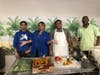 Members of The Fortune Society on hand to make and serve smoothies to The Harlem Center residents