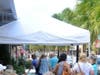 A bustling street scene from Sunday in the City, downtown New Port Richey